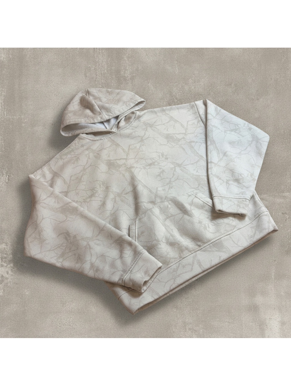 Better Together Mens XS Cream Realtree Camo Realtree Style Hoodie Boxy Fit